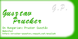 gusztav prucker business card